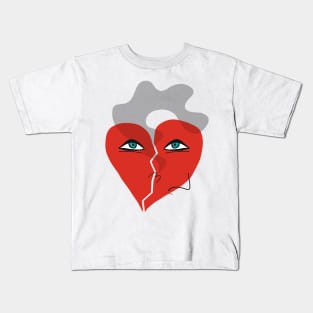 Funny Smoking Broken Heart Pop Art Kids T-Shirt